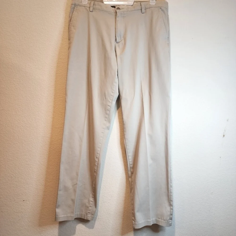 Dockers Straight Fit Casual Pants Cream Flexible 36x34